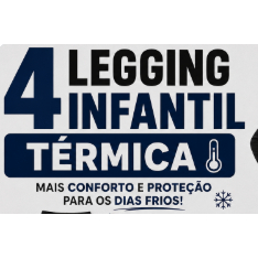 Kit 4 Calças Legging Térmica Infantil 4 a 14 Anos Ótima Qualidade Quentinha Forrada Perfeita Inverno