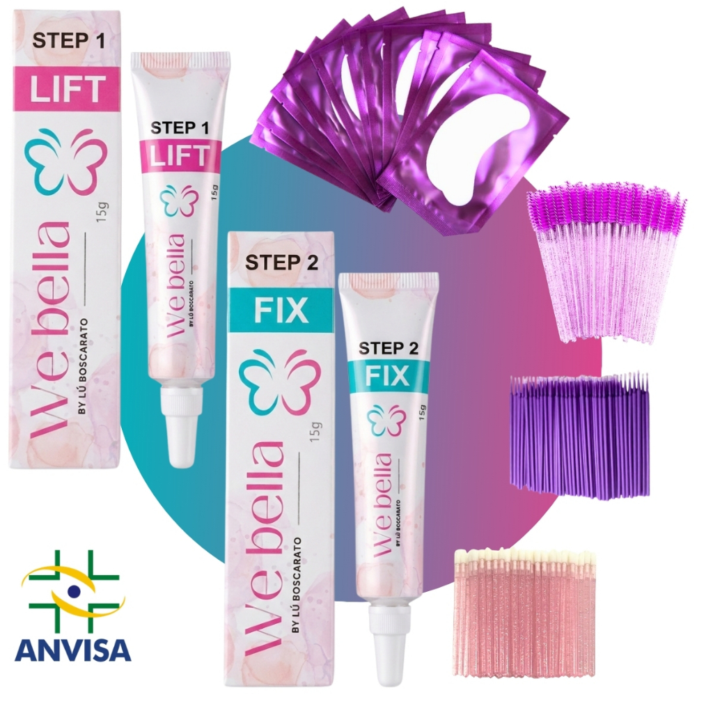 Kit Passo 1 E 2 Lash Lifting Brow Lamination We Bella Anvisa