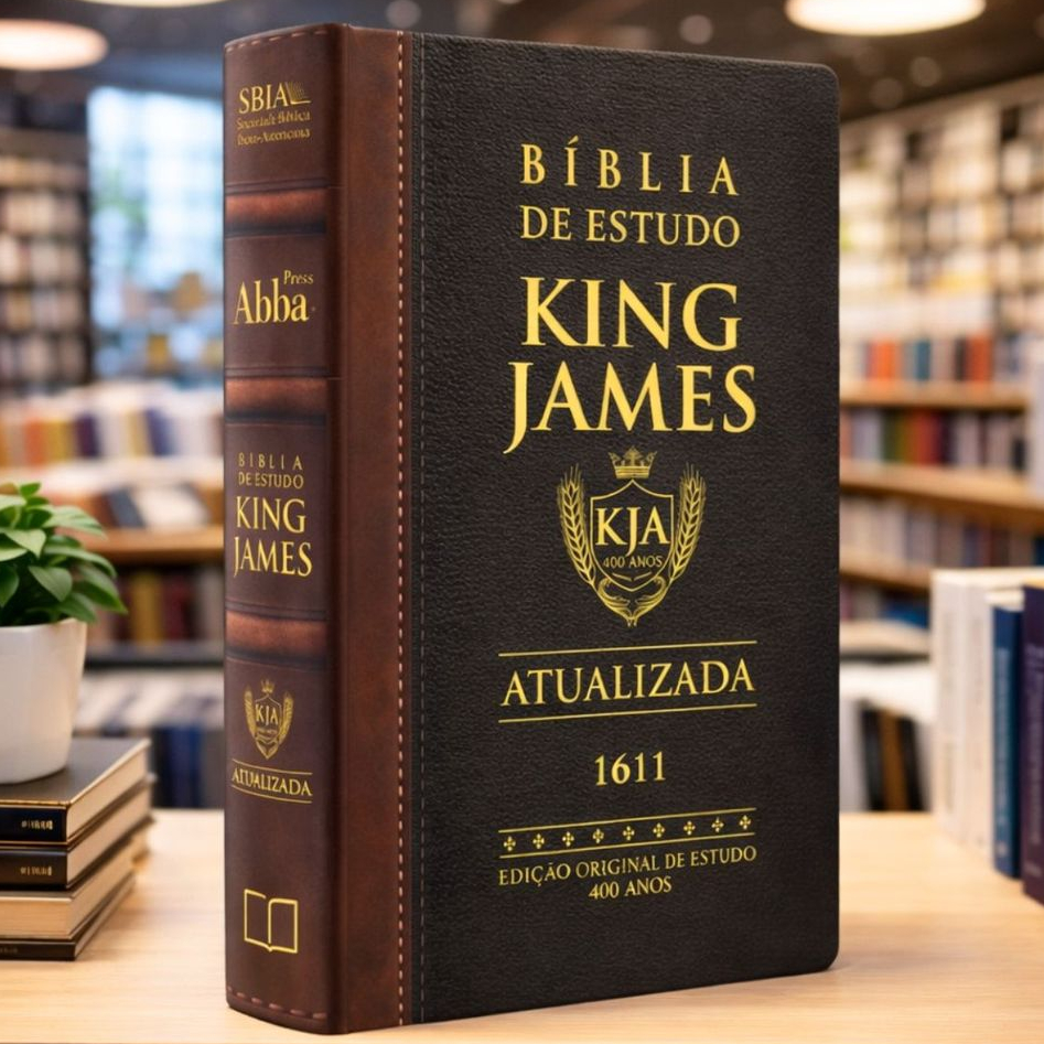 Bíblia de Estudo King James | KJA | Letra Grande | Capa Dura | Clássica