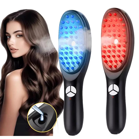 Escova Massageadora com Laser 4 em 1 – Tratamento Capilar e Antiqueda angela