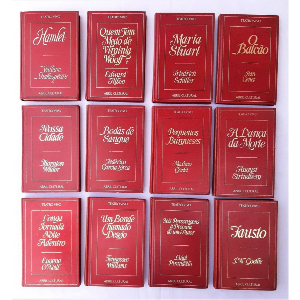 Livros da coleção Teatro Vivo da Abril Cultural (1976) - Encadernações originais (capa dura)