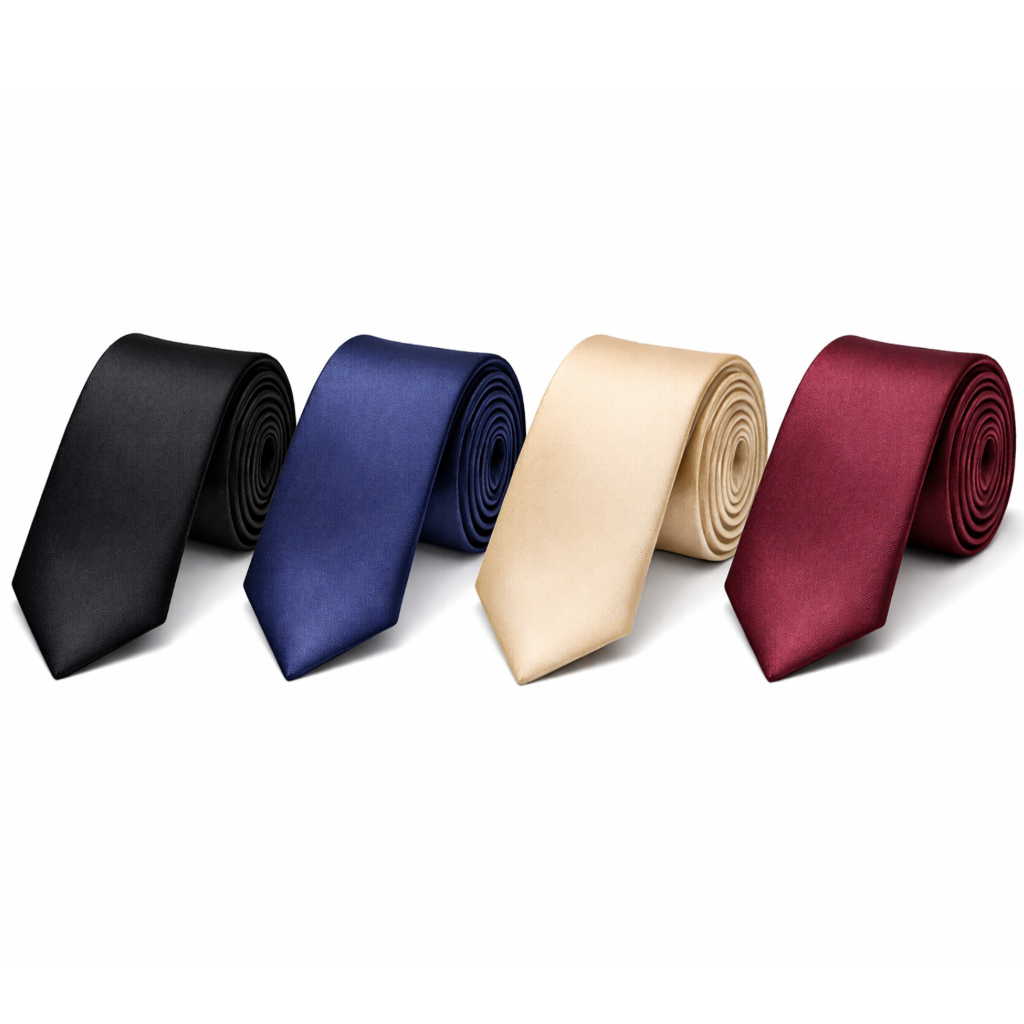 Gravatas Masculinas Slim Kit com 4  Elegantes Premium