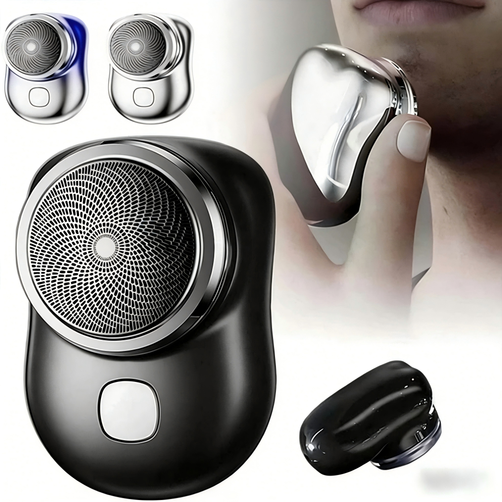 Mini Barbeador EléTrico PortáTil À Prova D'áGua TIPO-C Aparador De Barba De Bolso Promoção