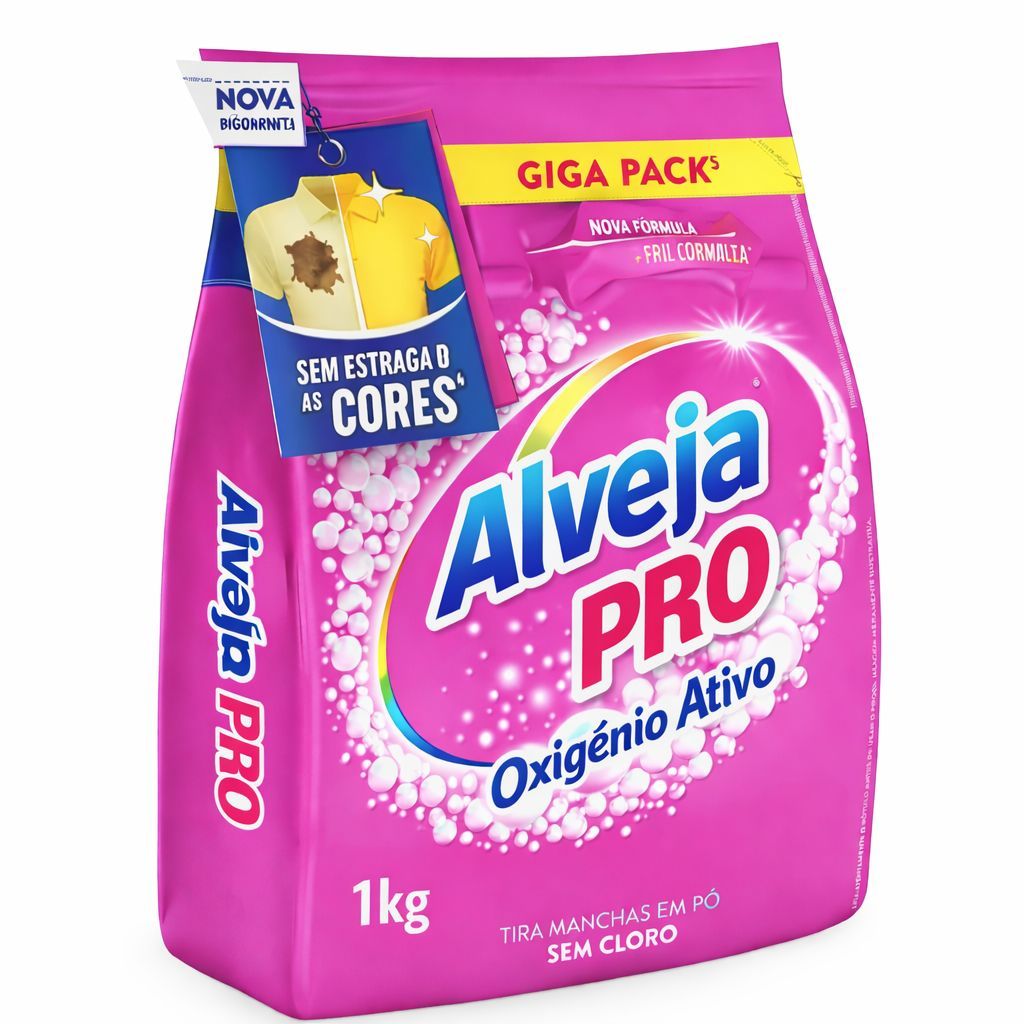 Tira Manchas Em Pó Alveja Pro Para Roupas Brancas