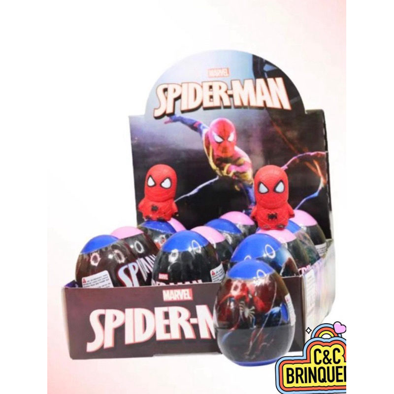 kit cx com 12 ovinhos surpresa do H. aranha 🕷️ideal pra aniversário 🎁 lembrancinhas e Brindes 🥳 Diversão garantida