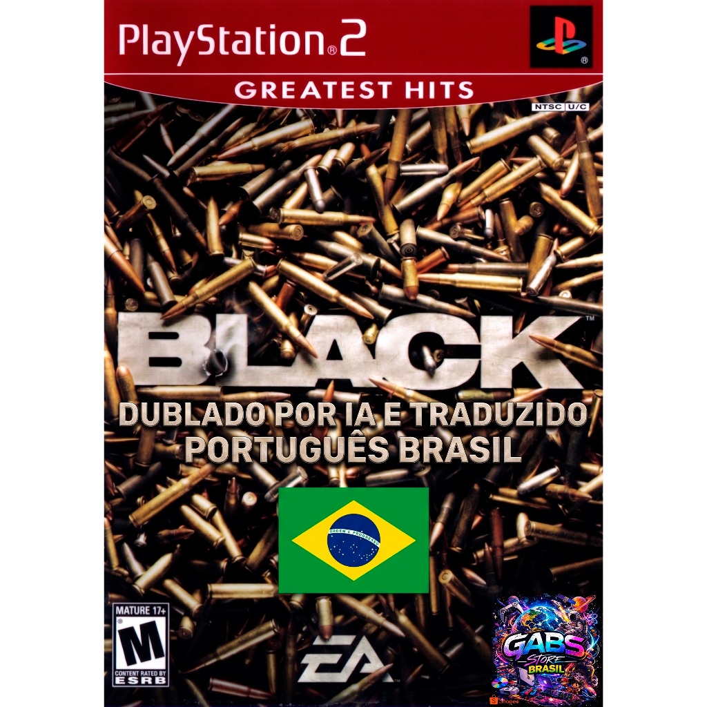 🔥Black - Dublado e Traduzido em Português PT BR PS2 DVD – Jogo de Tiro Classico PS2 - PlayStation 2 Desbloqueado