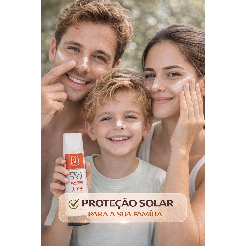 Kit 2 Protetor Solar Dandas 70 FPS / C.Toque Seco