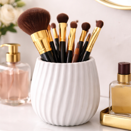 Organizador de Objetos Universal | Pincéis de Maquiagem | Escritório Canetas| Porta Pincéis Decorativo Premium