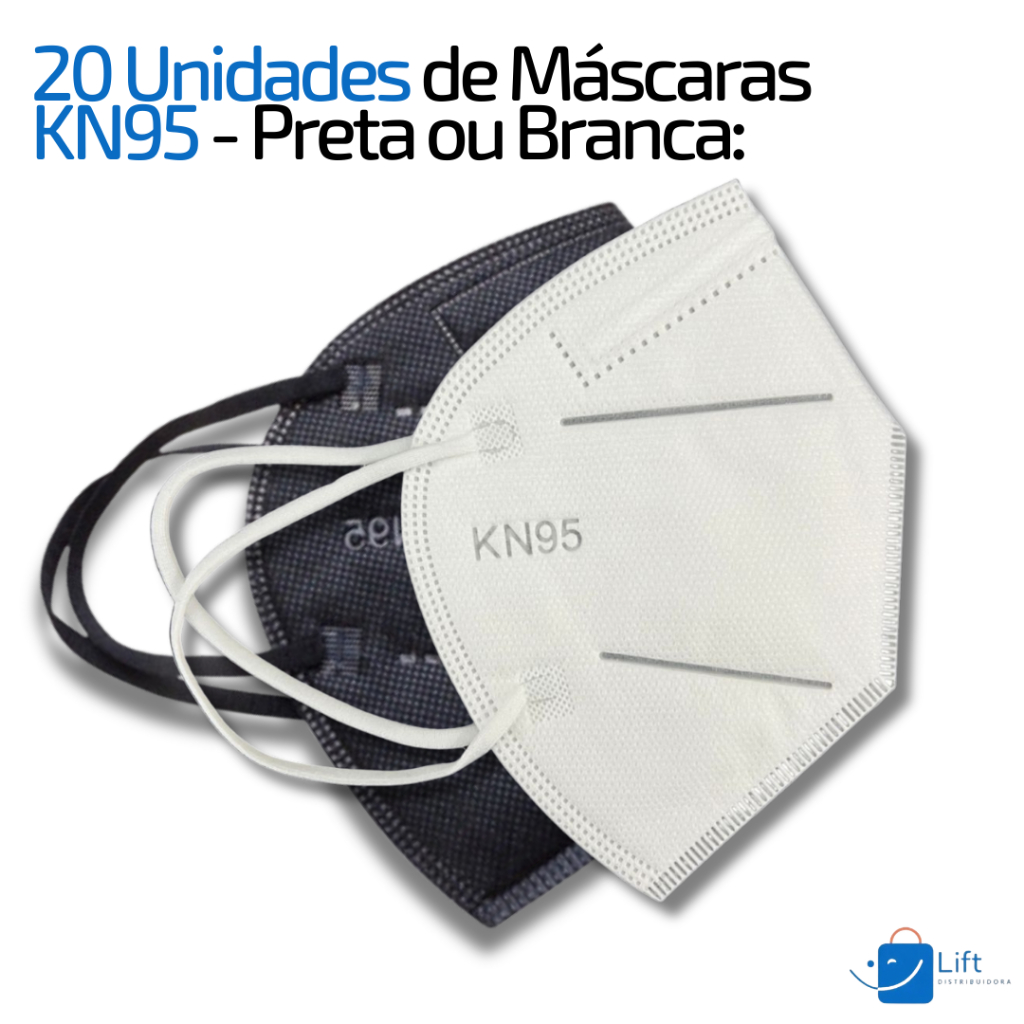 50 Máscara Descartável PFF2 KN95 | Sem Válvula + Proteção e Qualidade!