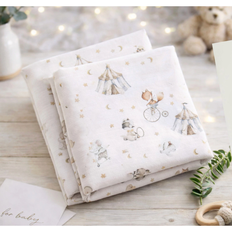 Cueiro Flanelado 100% Algodão Kit 2 Unidades com Saquinho Presenteável Ceci Petit Home