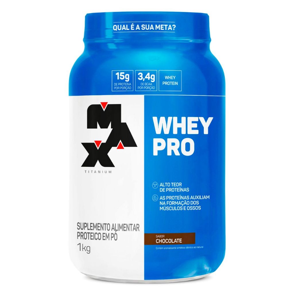 Whey Pro Pote 1Kg Chocolate Max Titanium