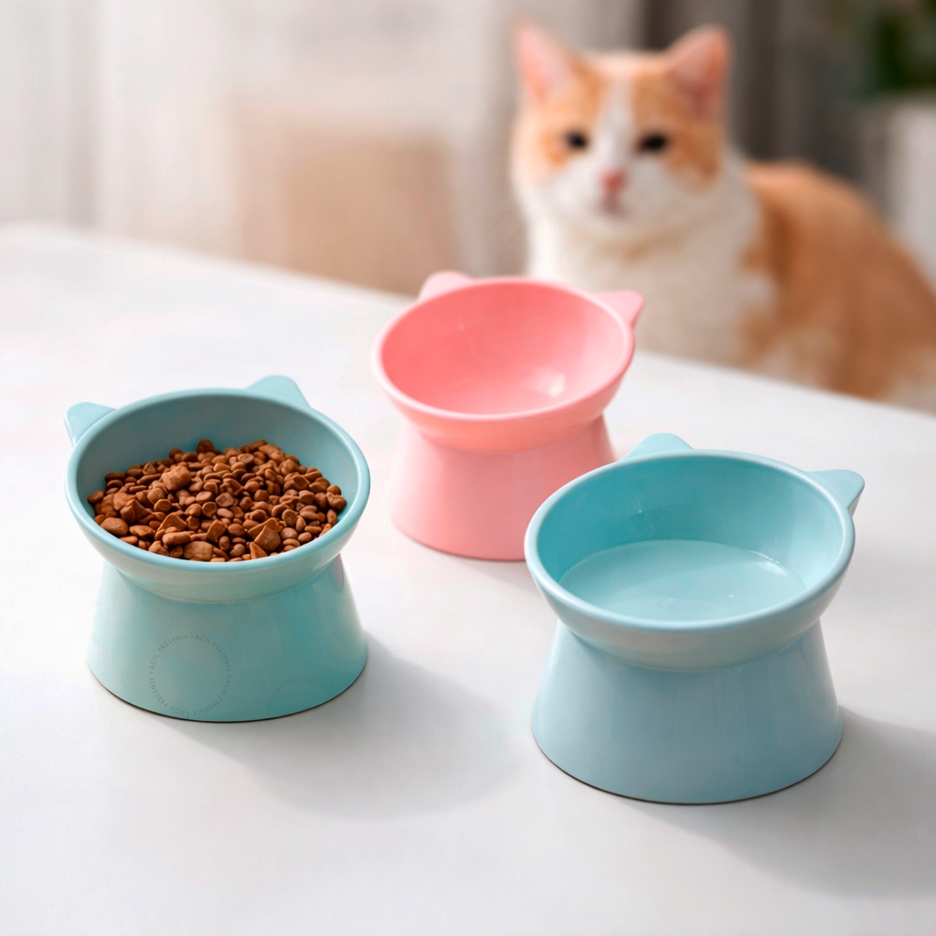 Comedouro Bebedouro Gato Cachorro Elevado Anti Engasgo Pet Correta