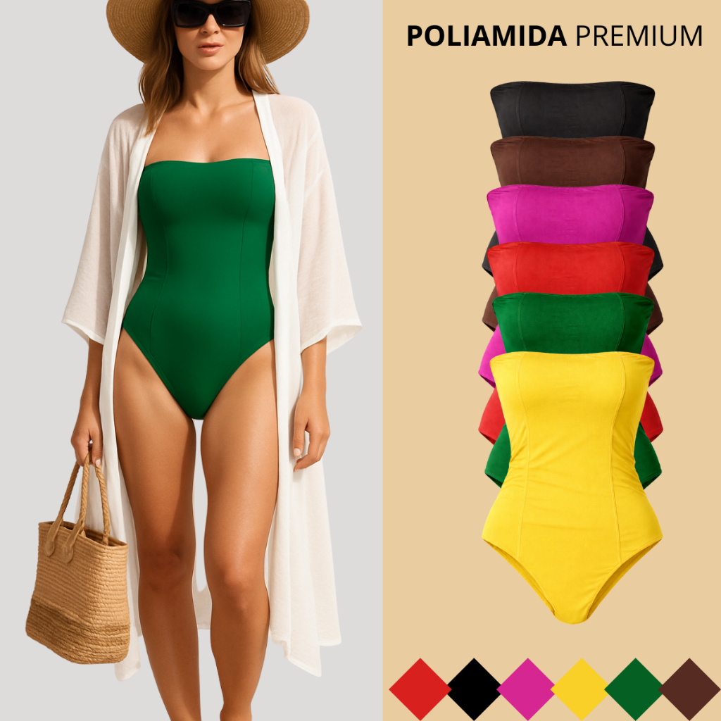 Maiô Feminino Afina Cintura Modelador Chapa Barriga Body