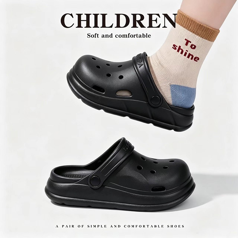 Chinelo Infantil Plataforma Alta Crocs Estilo Confortável Antiderrapante Para Menino e Menina 601