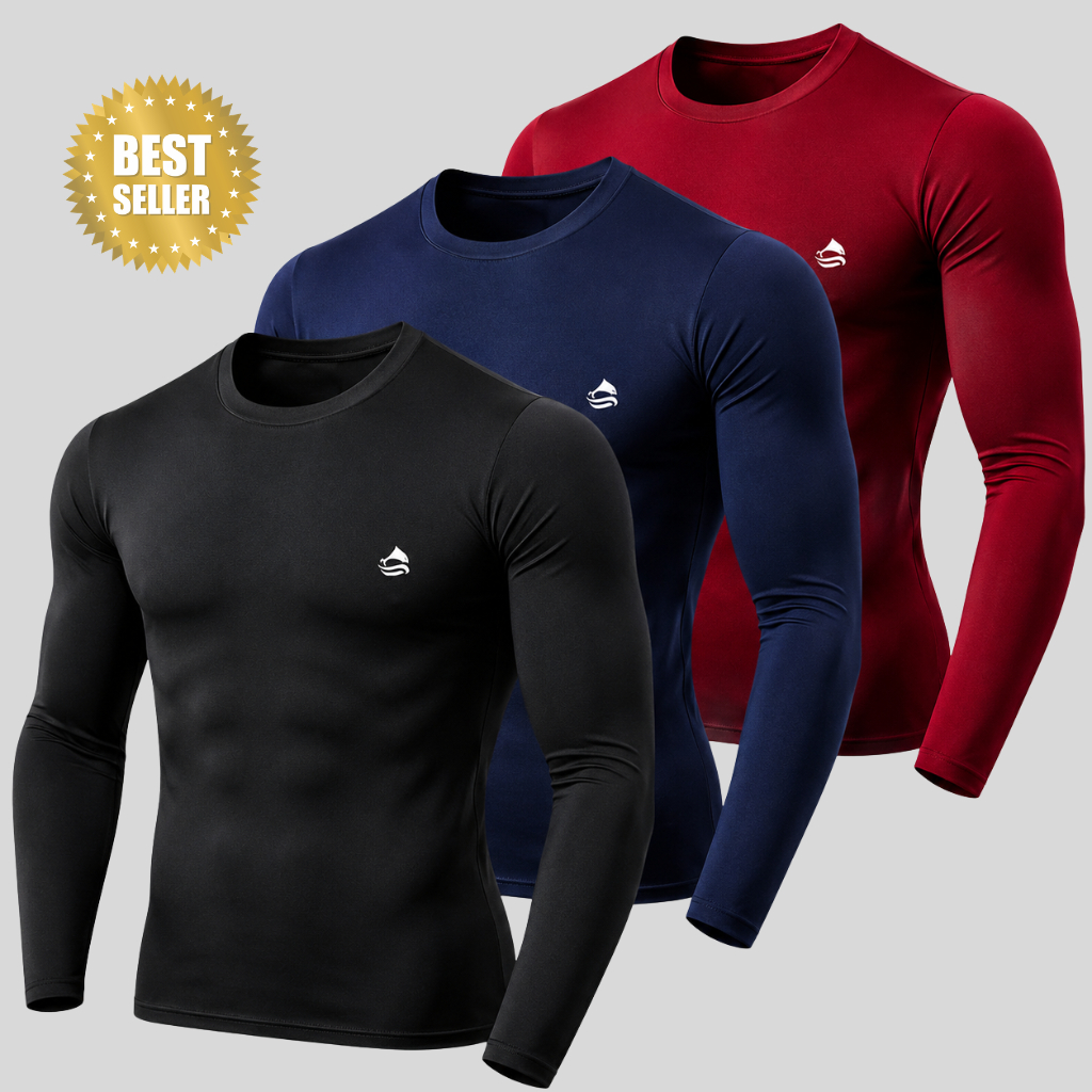 Kit com 3 Camisetas Térmica Uv 50 Proteção Solar Tecido Gelado