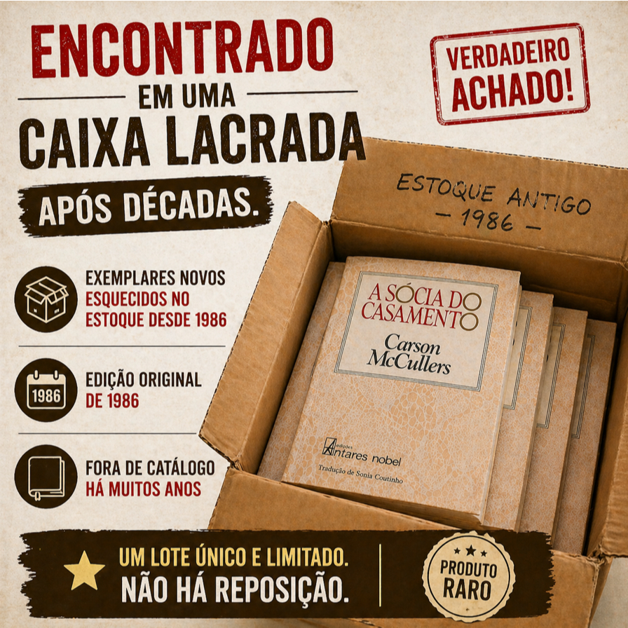 RARO! Livro Novo de 1986 | A Sócia do Casamento | Fora de Catálogo | Últimas Unidades