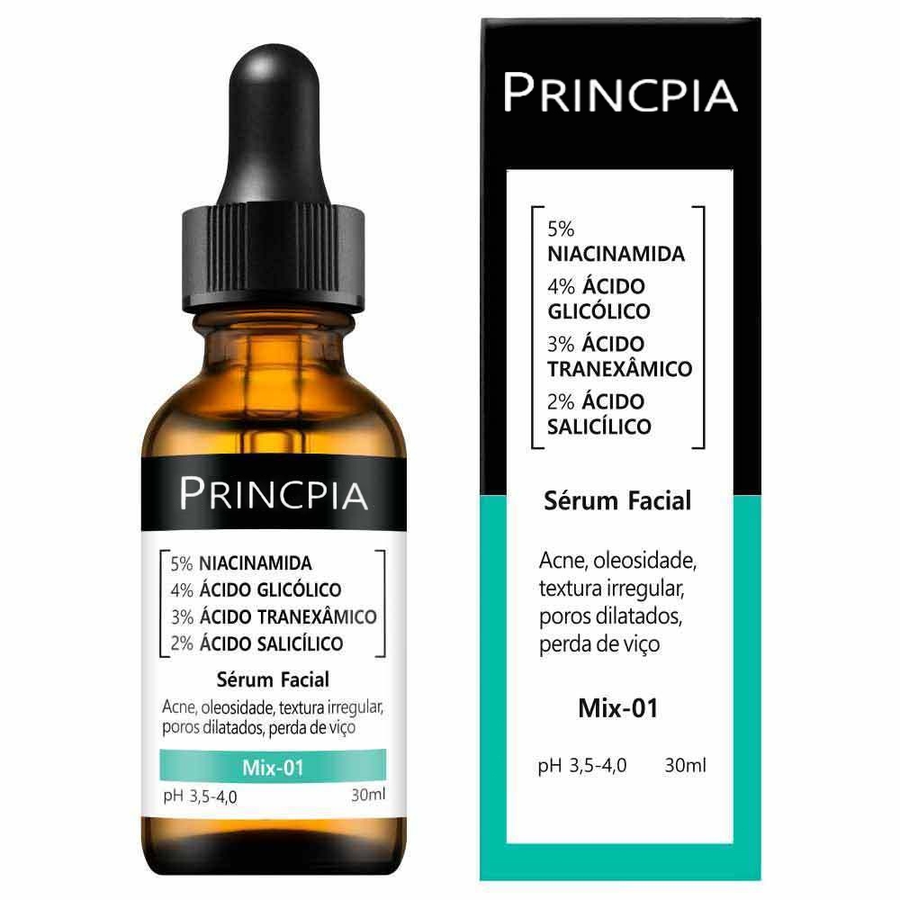 KIT1/3 Sérum Princpia Mix-01：Reduz poros e oleosidade, clareia manchas