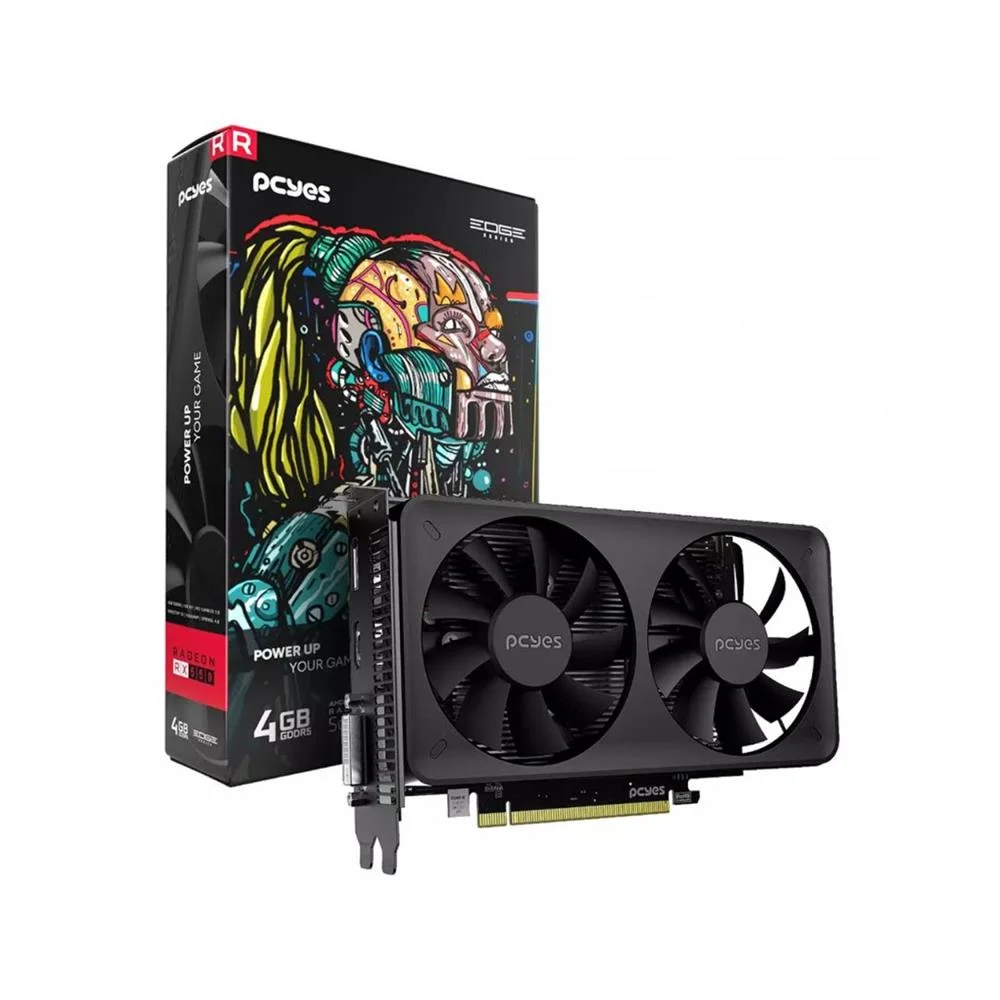 Placa de Vídeo PCYes RX 550 4GB GDDR5 128 Bits Dual Fan HDMI DVI DP PCIe 3.0