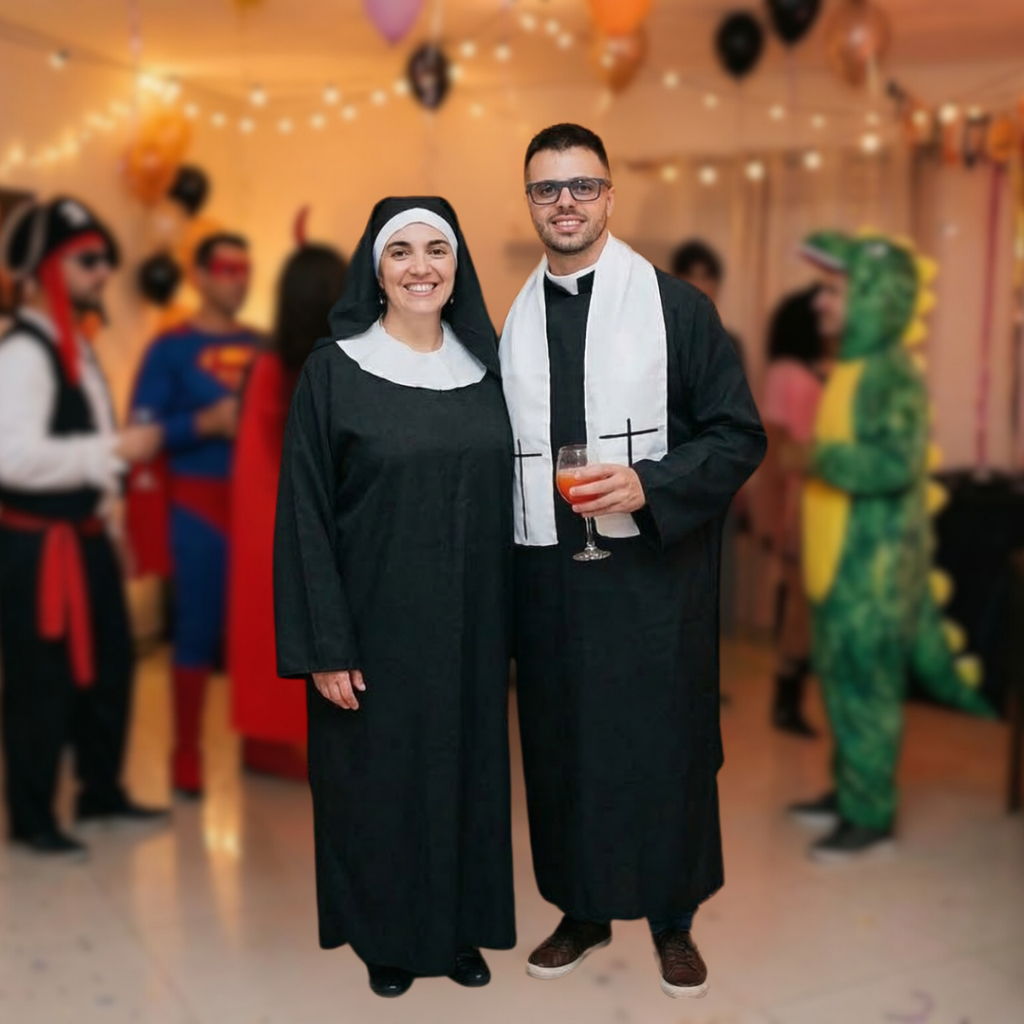 Fantasia Roupa A Freira Adulto  Fantasia Roupa Padre Adulto Entrega Ultra Rapido