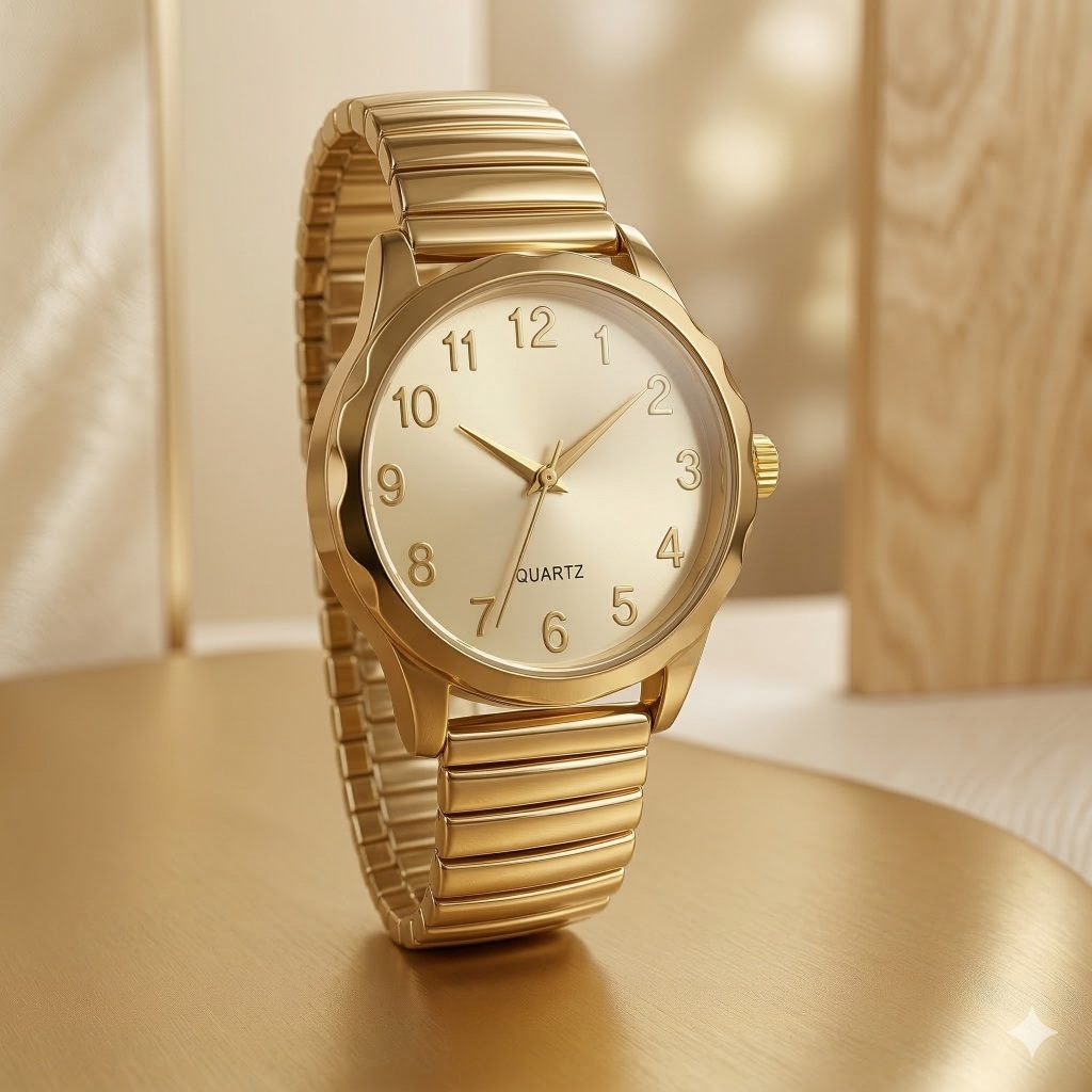 Relógio Feminino  Á Prova D´agua Quadrado De Quartzo Pulseira Elástica Analógico Pulseira em Aço Bracelete de Mola