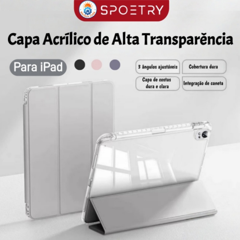 Capa Para IPad Pro 11 Polegadas 4/3/2ª Geração Com Estojo Porta-lápis e Suporte Triplo Para IPad Air 4/5ª Geração 10.9