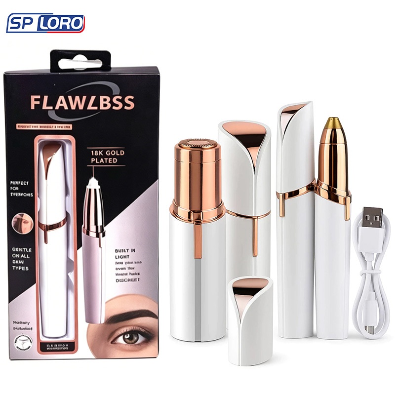 Caneta Depiladora USB Recarregáve Para Sobrancelhas Nariz Buço Elétrica Sem Dor XMD-02