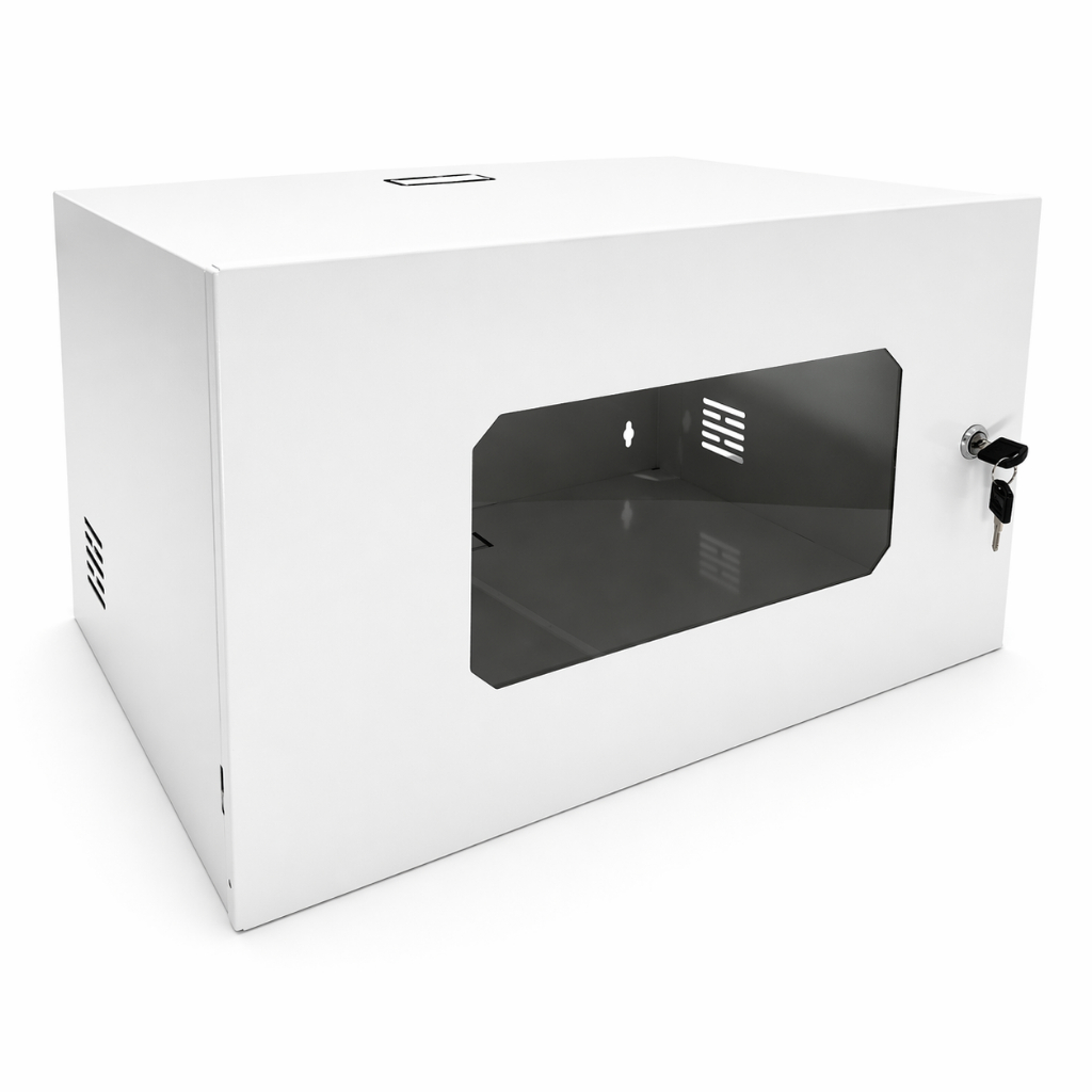 Rack 6U 350mm Branco Padrão 19 Para CFTV DVR Switch