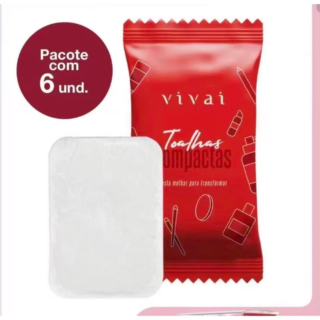 kit6PCS Toalhas Higienicas Magica Pastilha / Toalha Compremida / Toalha Mágica Portátil VIVAI