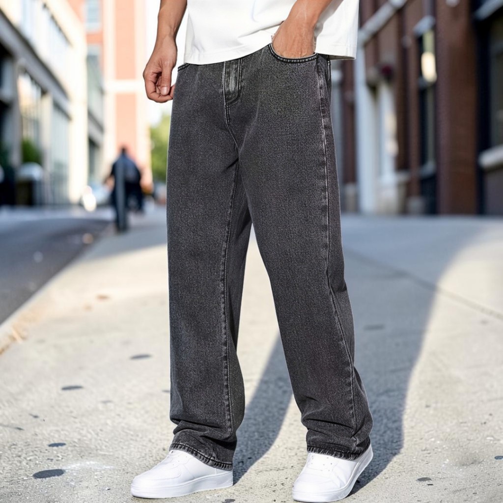 Calça Denim Baggy Masculina Balão Larga Carpenter Tecido Premium Dazzling
