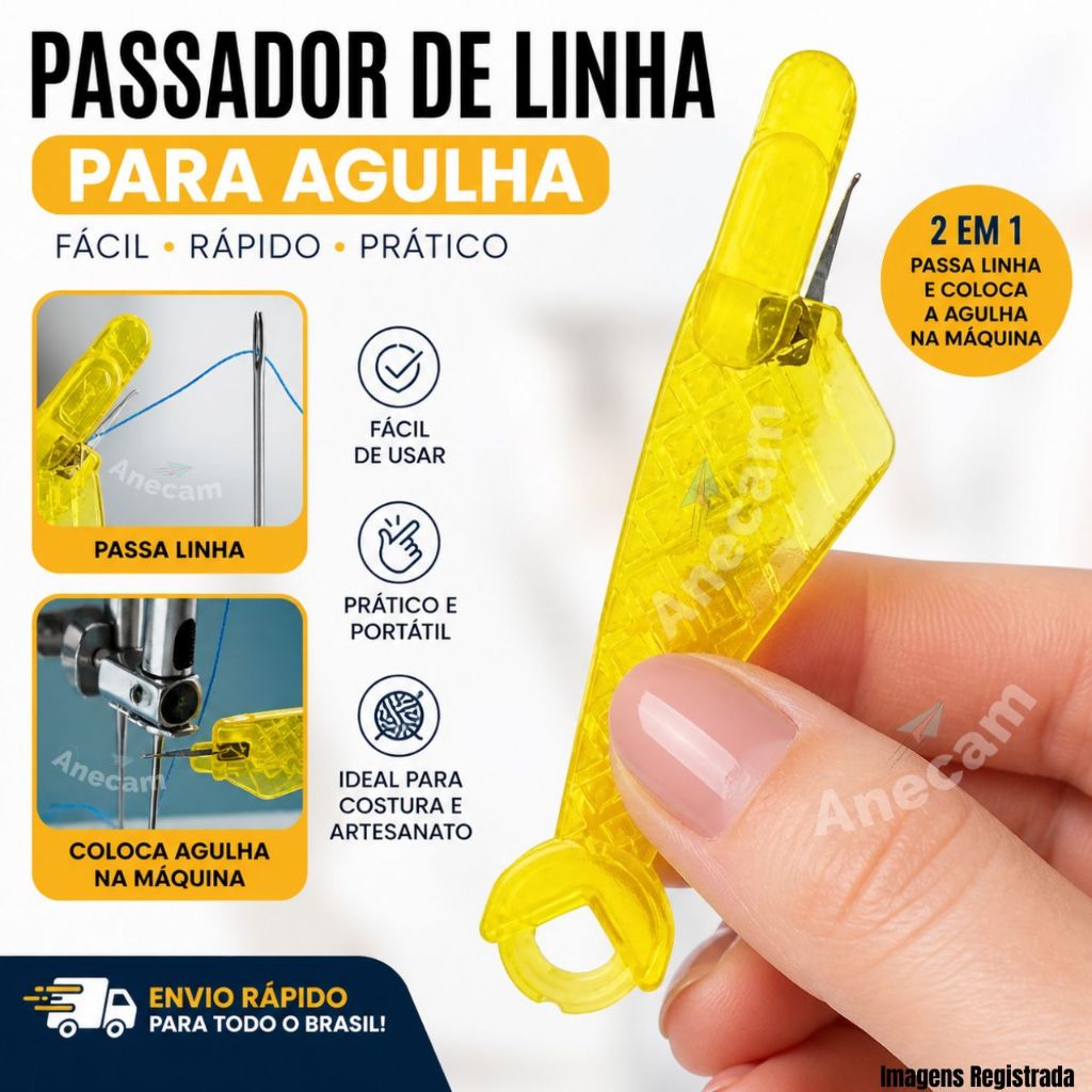 Passador 1/4/8 Un Enfiador de Linha na Agulha Maquinas Costuras Agulhas De Mãos Facil Rapido Ágil