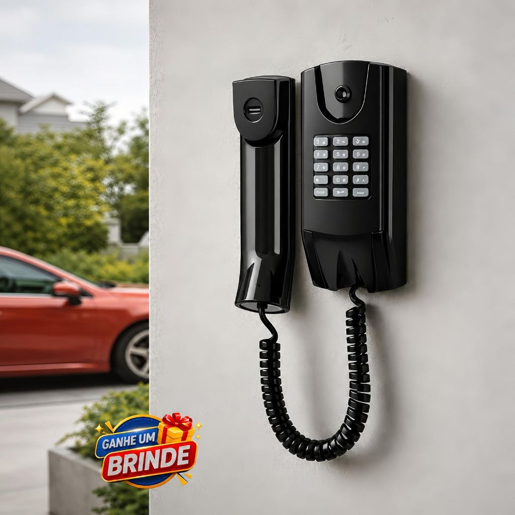 Interfone Intelbras TDMI300 Preto Terminal Dedicado compatível com Porteiros Eletrônico residenciais