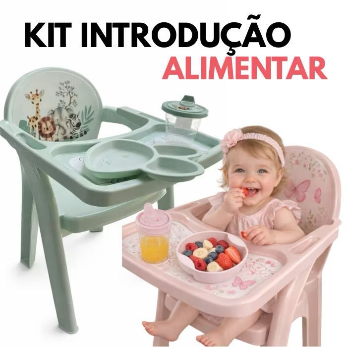 Poltrona Cadeirinha Infantil C/ Bandeja Mesinha de Alimentação Portatil Para Bebe Ursinhos