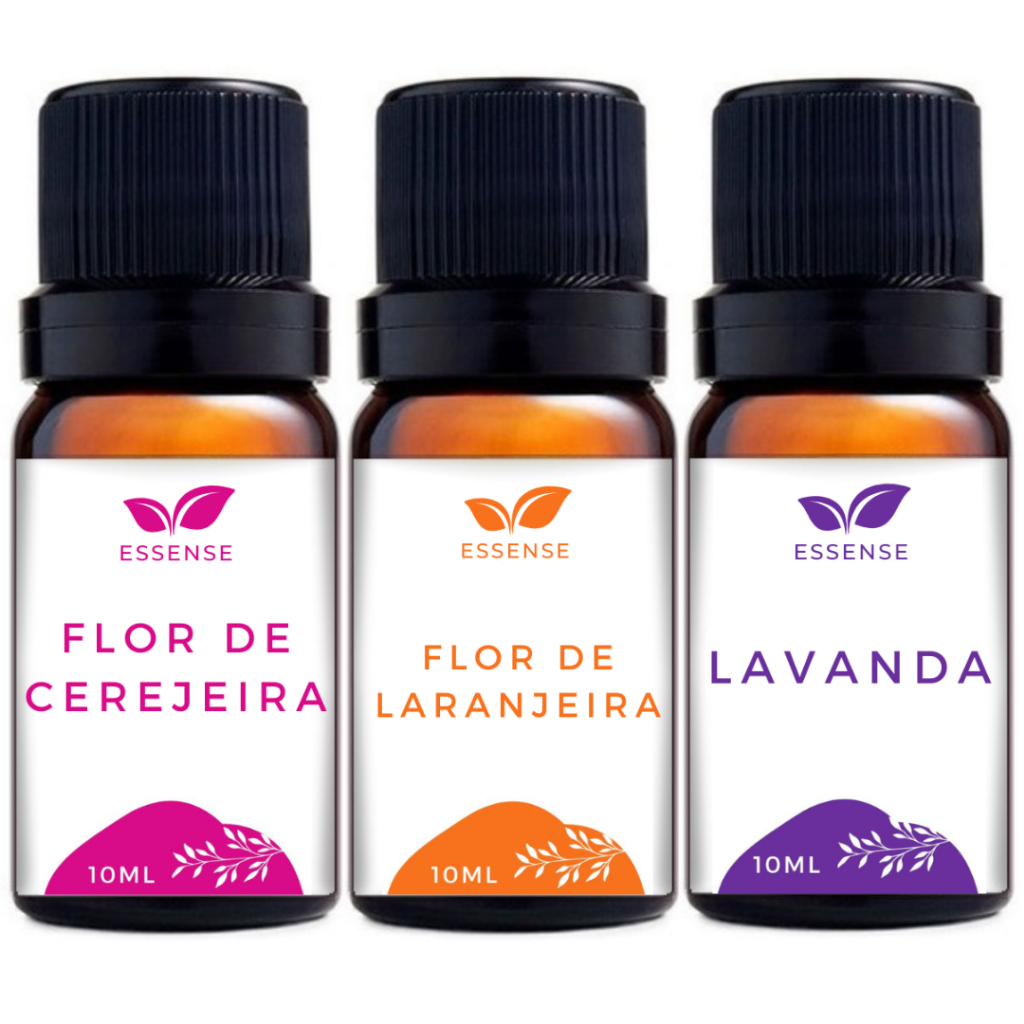 3 Essências Flor de Cerejeira Flor Laranjeira Lavanda Essência Difusor Umidificador Óleo Essencial