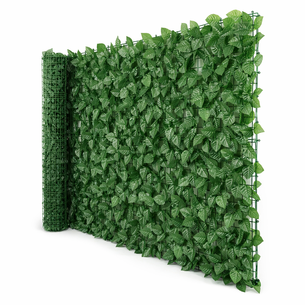 Muro Inglês Hera Artificial 2x1m Jardim Vertical Decorativo Realista Para Parede Interna e Externa
