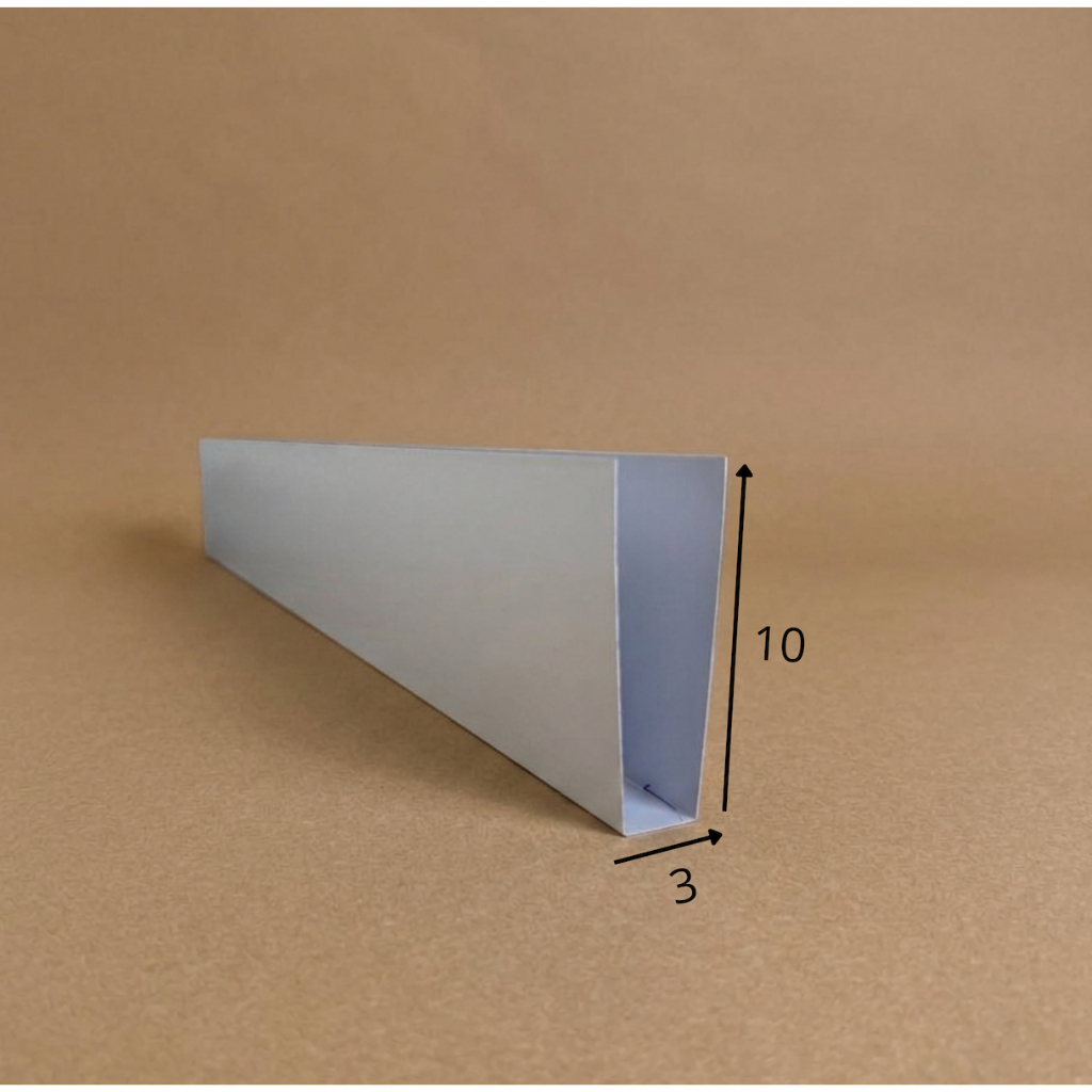 Protetor de Porta 3x10cm Branco/Preto/Galvanizado Pintura Eletrostática