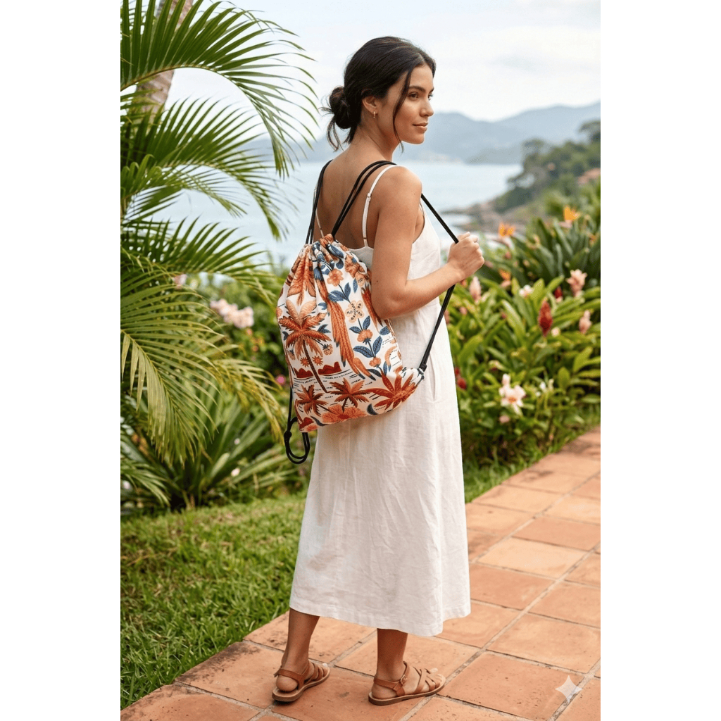 Mochila Saco Saquinho Colorida Estampada eco bag Unissex praia piscina ferias Pronta entrega