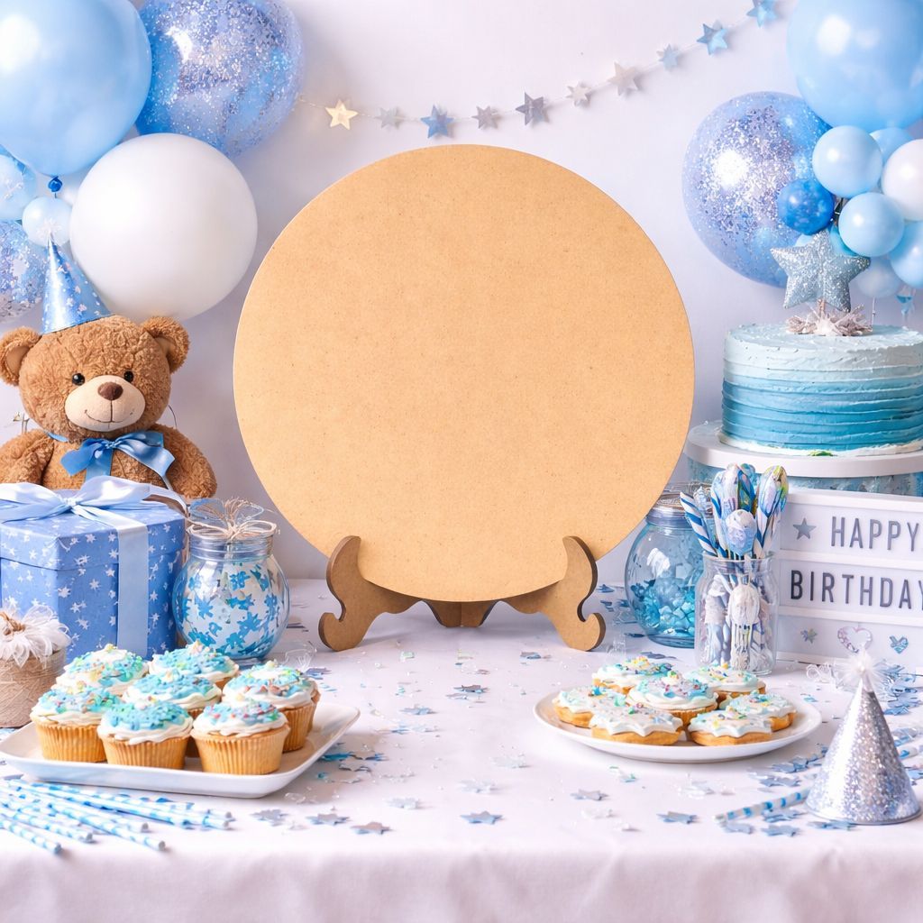 Mini Painel Redondo 50cm Diâmetro Para Mini Festas de MDF