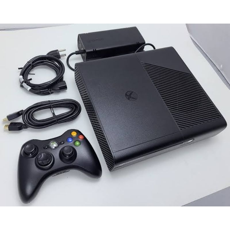 Microsoft Xbox 360 Super Slim Preto Usado Com Nota Fiscal e Garantia