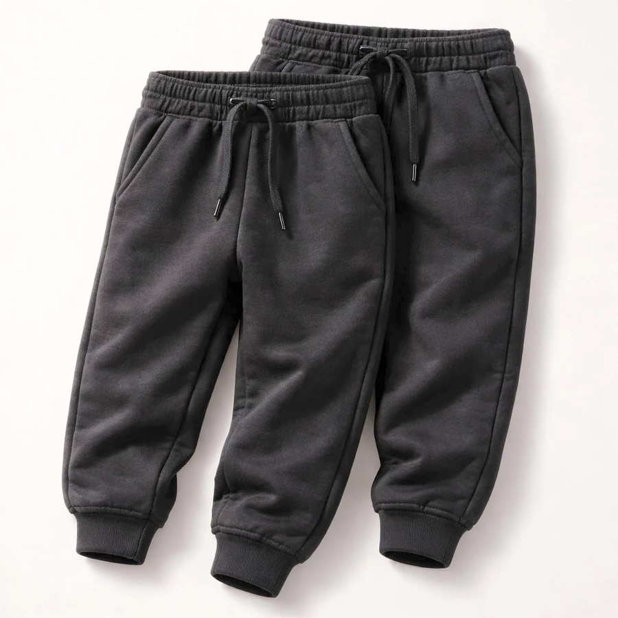 Kit 2 Calças Moletom Infantil Jogger Escolar Menino Menina Felpado Inverno JOBS Macio Confortável