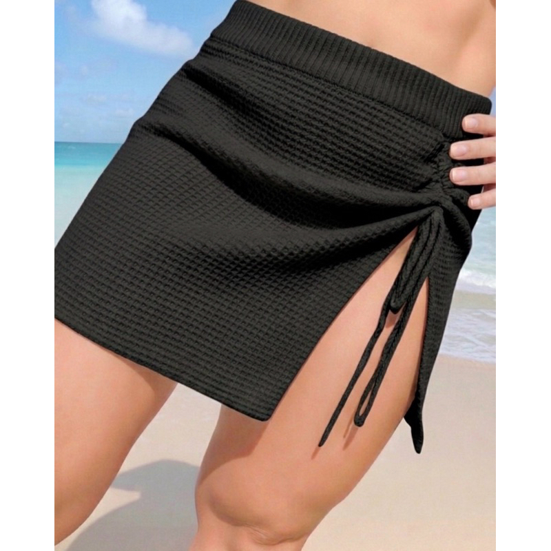 Saída De Praia Saia Crochê Tricot Moda Praia feminina Verão 2025