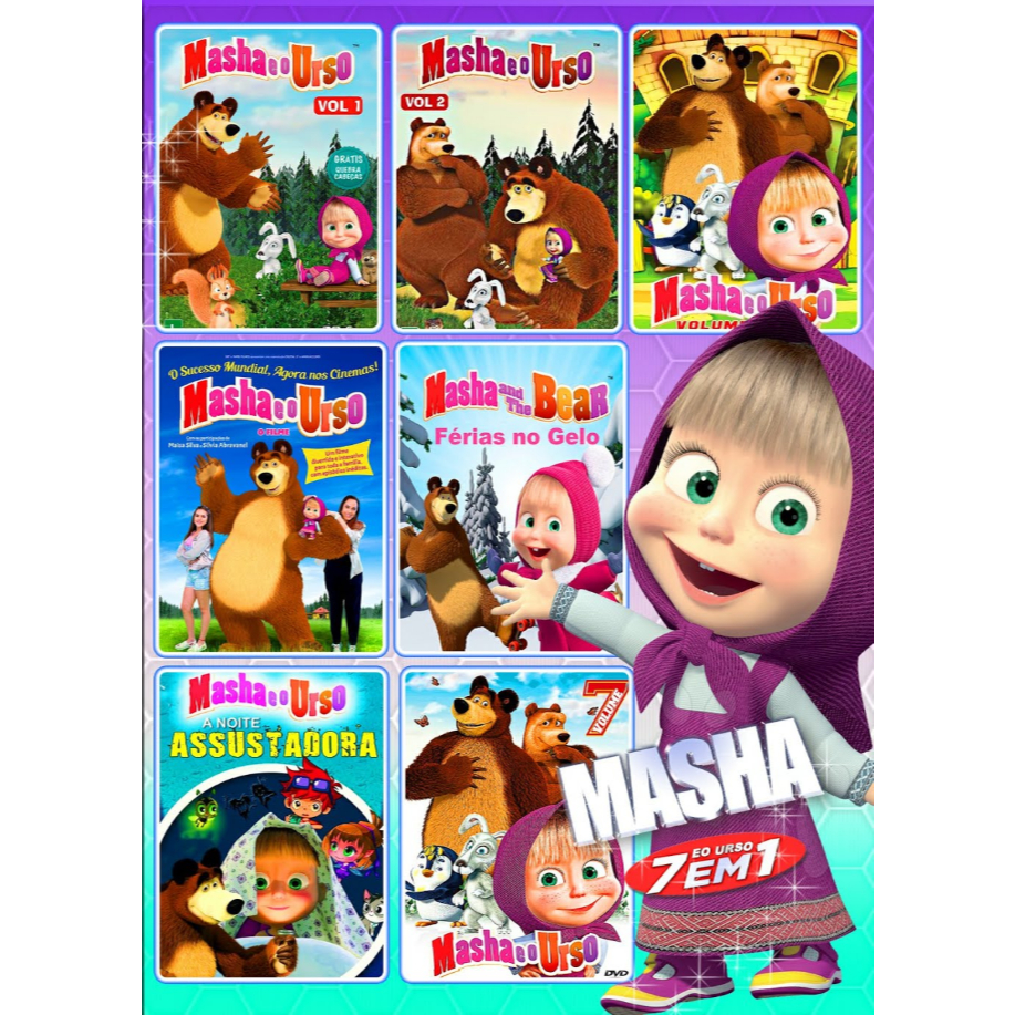 DVD Masha e o Urso Coleção 7 em 1