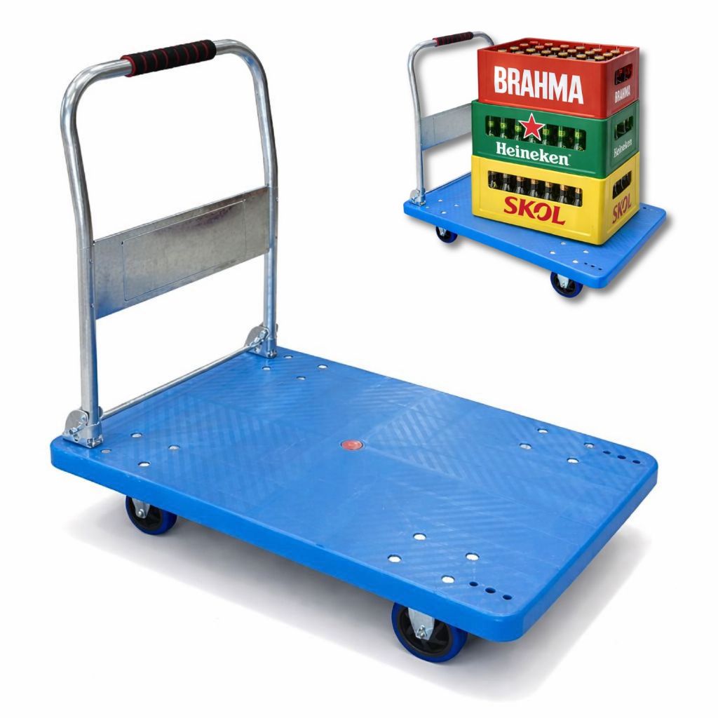 Carrinho De Carga Aven Plataforma Dobravel Capacidade 250kg