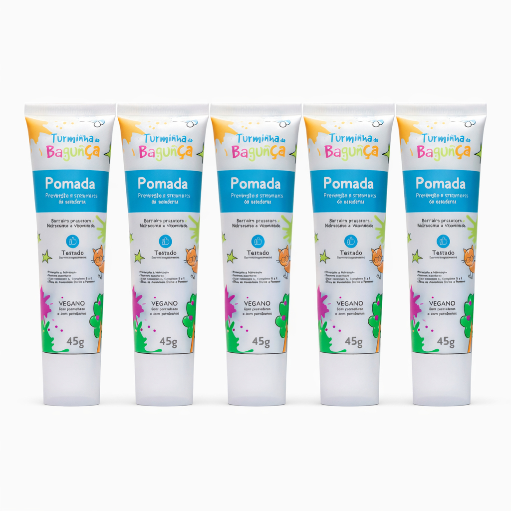 Kit 5 Pomadas Para Assaduras Turminha Da Bagunça 45g
