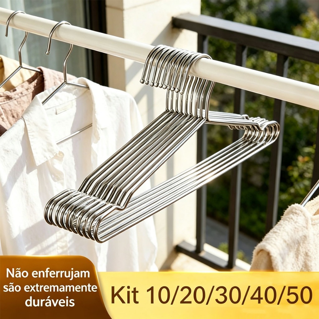 Cabides Aço Inoxidável Resistente à Prova De Ferrugem Armazenamento De Roupas De Alta Qualidade
