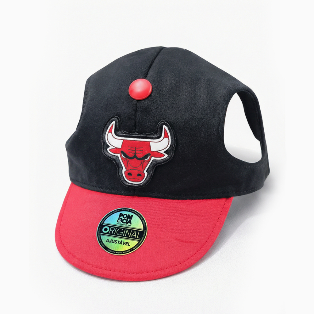 Boné para Cachorro e Gato - Todos os Tamanhos - Inspiração Chicago Bulls