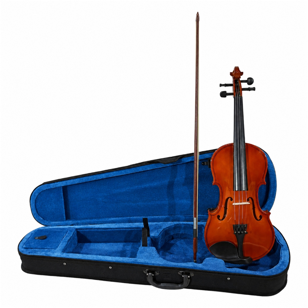 Violino Tamanho 44 Arco Madeira com Breu Cavalete Estojo Luxo