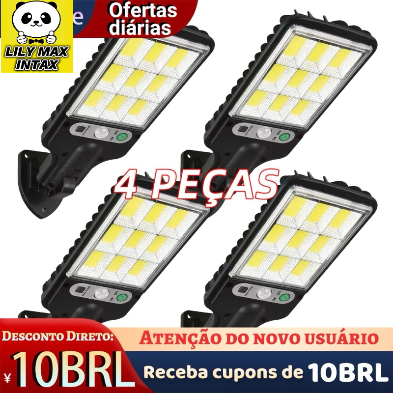 Luminária Luz Solar De Rua Taman 21W LED Controle Remoto De Jardim À Prova D'água Indução Automática Com 3 Modos