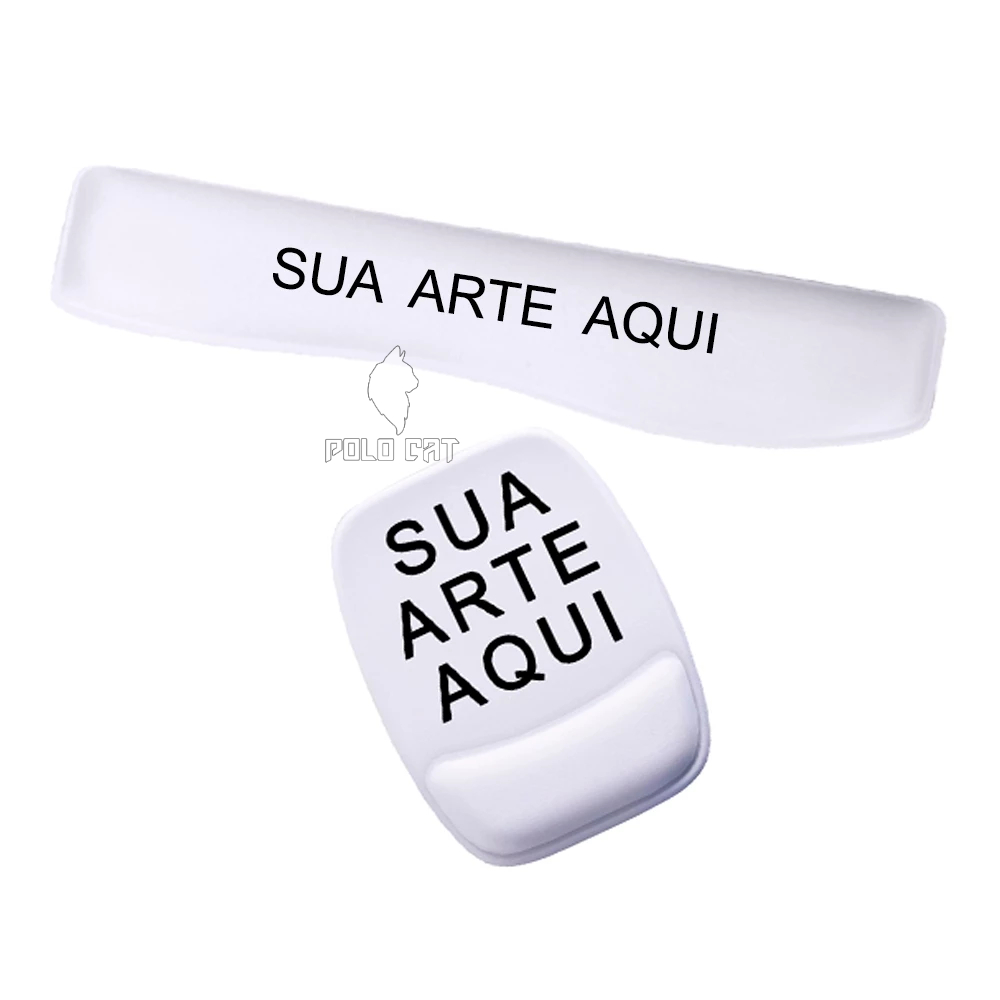 Kit Mouse Pad Ergonomico e Apoio de Teclado Sua Estampa Aqui Personalizado