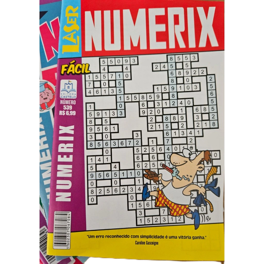 Kit de 20 Numerix sem repetição com  Níveis fácil medico e difícil. Produto indicado para estimular seu cérebro.