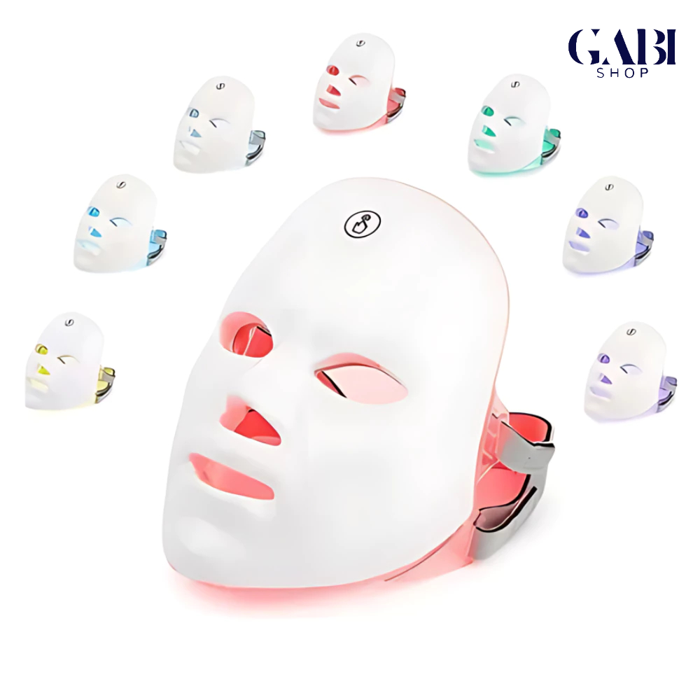 Máscara Profissional Led De 7 Cores Da Pele Para Remoção De Acnes Gabi Shop